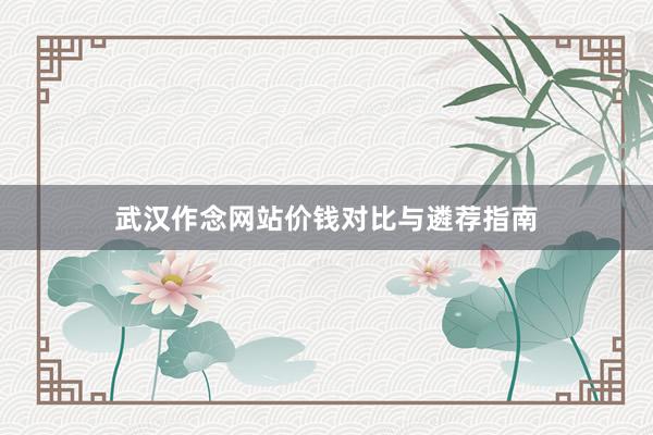 武汉作念网站价钱对比与遴荐指南